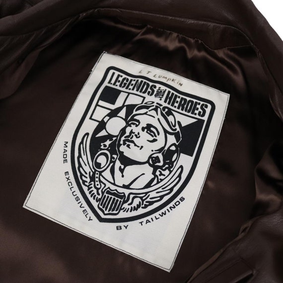 Tailwinds Brown Leather Bomber Jacket - image 2