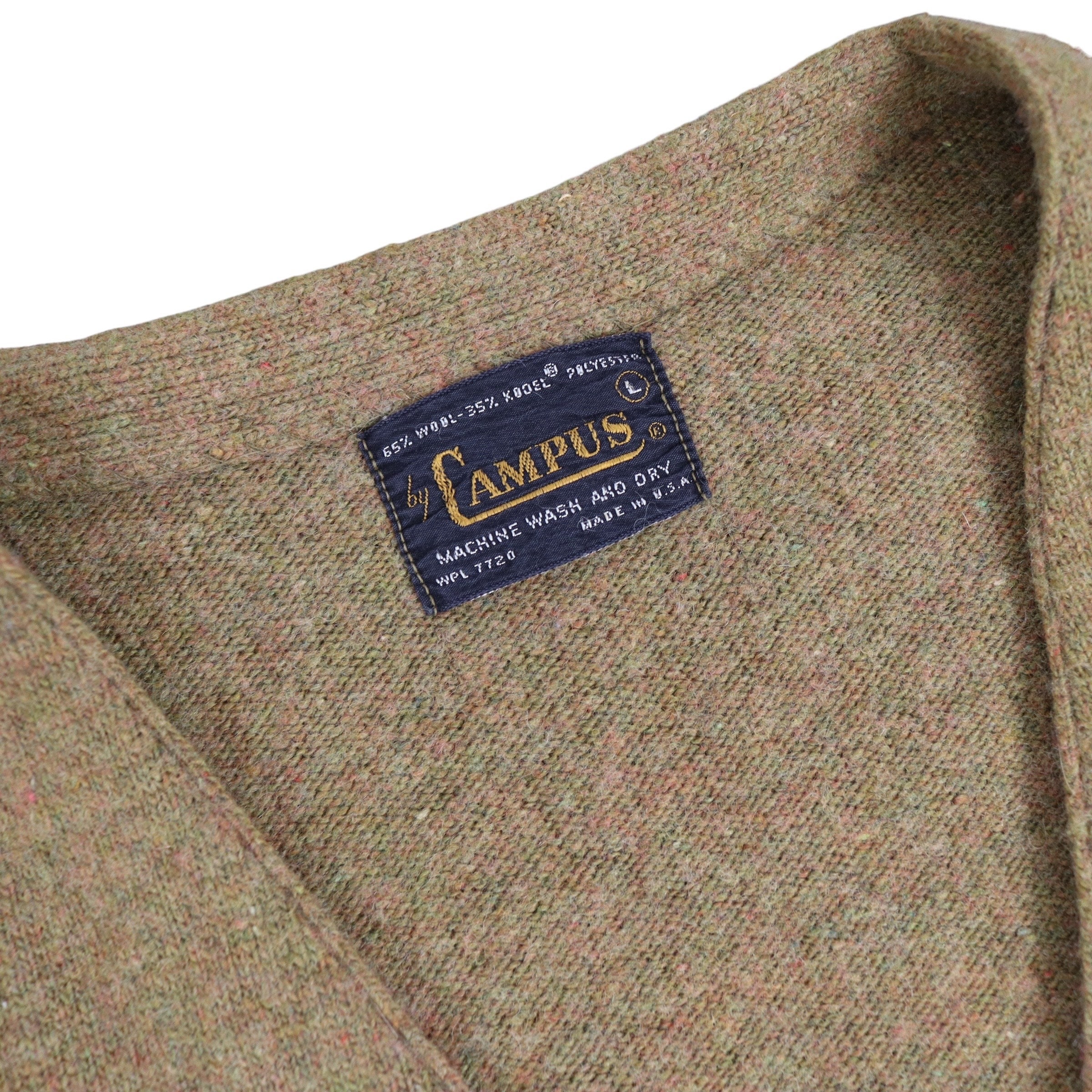 CAMPUS all-over print wool knit sweater, men's size S, vintage / eaa498662