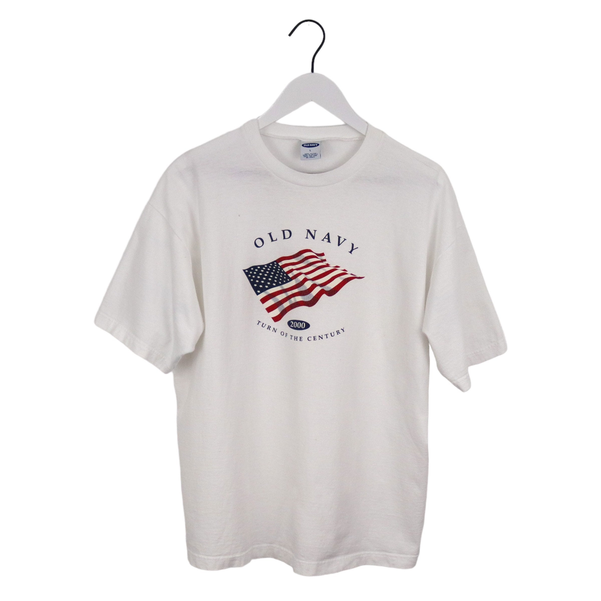 Vintage Old Navy T-shirt 2000 American Flag USA Crewneck Tee 