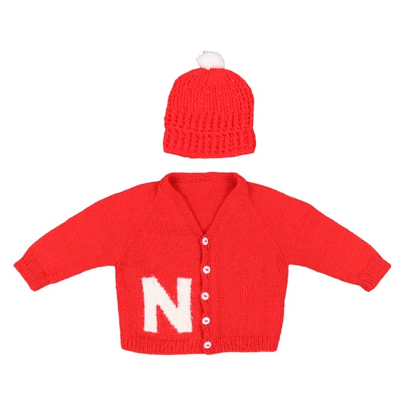 Nebraska Cornhuskers 1970’s Handmade Toddler Card… - image 1