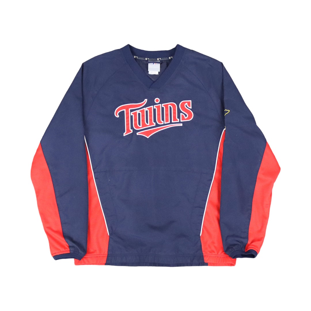 Minnesota Twins Vintage Windbreaker MLB Vneck Pullover Jacket Etsy
