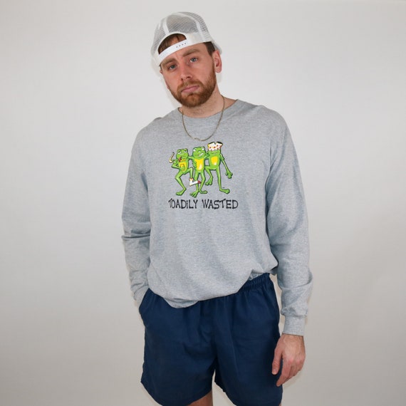 Funny Toadily Wasted Frog Tshirt Etsy