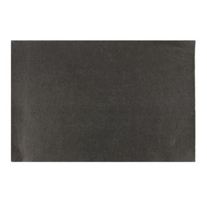 May include: A rectangular, dark gray fabric sheet. The material has a subtle, textured pattern. The sheet is likely used for crafting, sewing, or as a protective covering. The color is a solid, neutral tone.