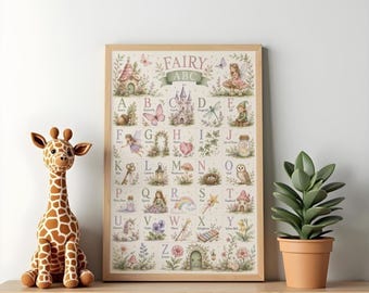 Fairy ABC Poster | Kids Alphabet Learning Print (Digital Download)