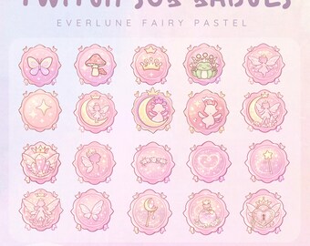 Pastel Fairy Twitch Sub Badges | Everlune Collection (Digital Download