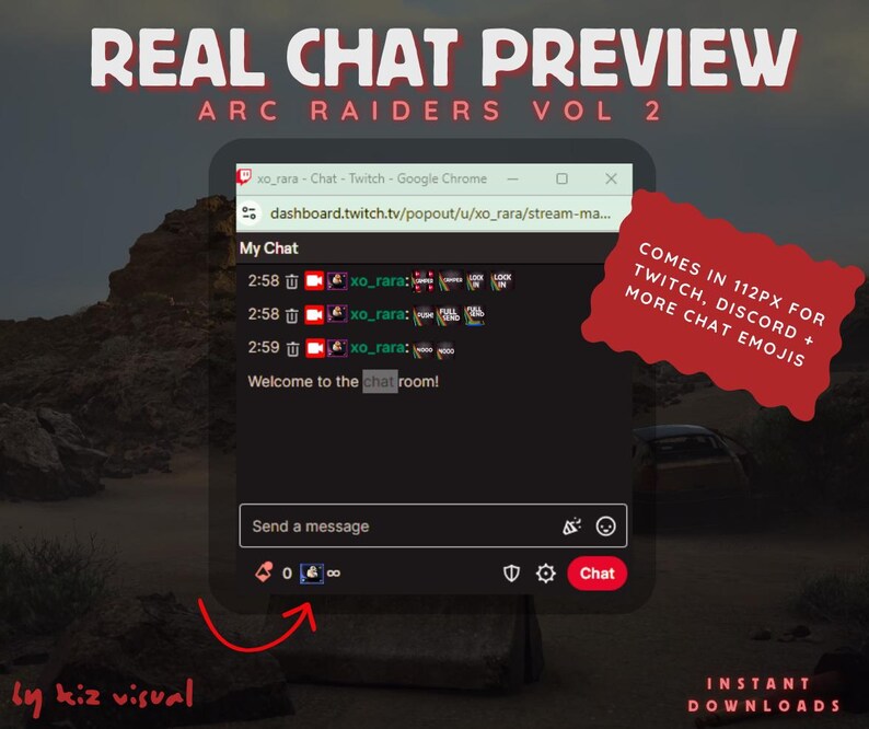Arc Raiders Animated Twitch Emotes Vol 2 | Metallic FPS Stream Icons ...