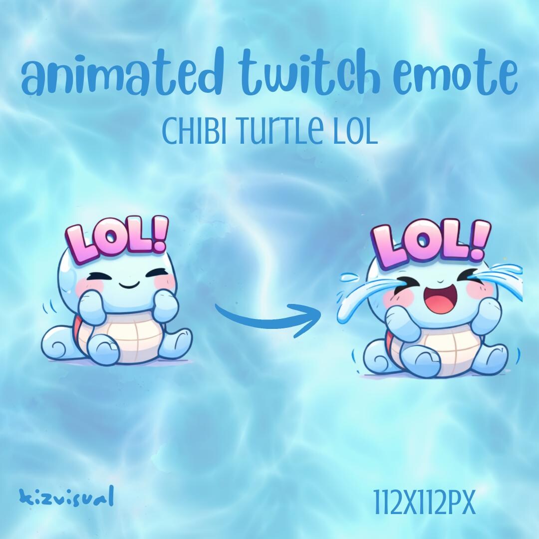 Animated Turtle Twitch Emote | Chibi LOL (digital Download) - Etsy