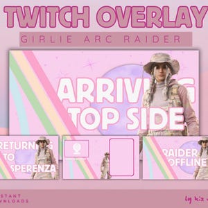 Animated Twitch Screens | Pink Arc Raider Stream Overlay (Digital Download)
