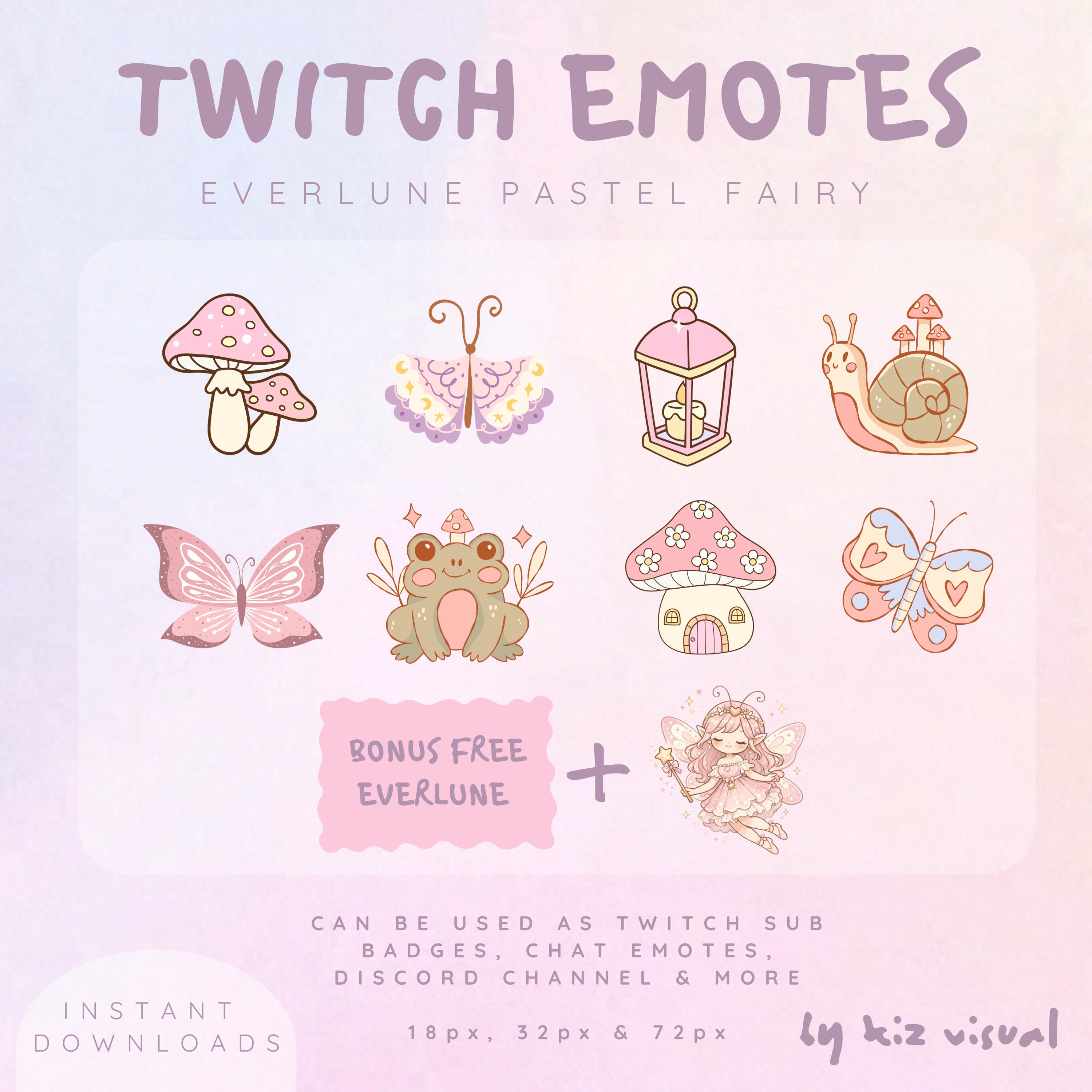 Pastel Fairy Twitch Stream Kit | Animated Screens, Panels, Badges ...