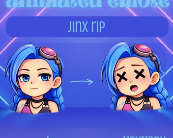 Animated Jinx RIP  Emote | Chibi Pink Glow Twitch Animation (Digital Download)