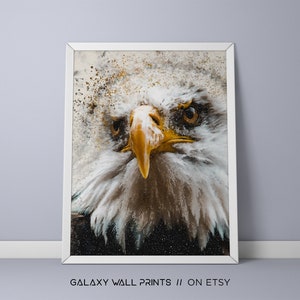 Eagle Watercolour, Large Animal Prints, Animal Wall Art, Large Abstract Decor, Bird, Wildlife, Printable, Digital Download