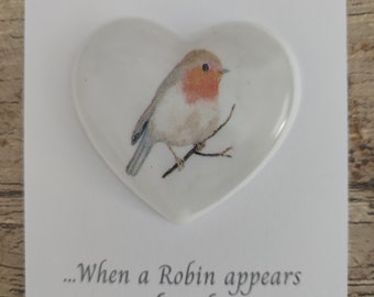 Robin Heart Pocket Hug /Key Chain/Fridge Magnet