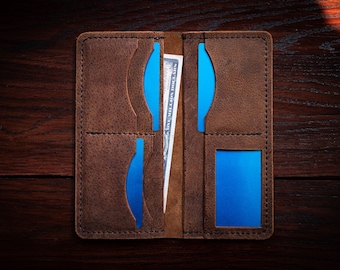 Handmade Traditional Leather Wallet – Large Billfold Wallet | Men’s & Women’s EDC | Gift for Him