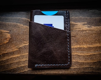 Dark Brown Leather Card Wallet