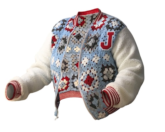 CROCHET PATTERN: Cute Letterman Crochet Granny Square Cardigan -   Canada