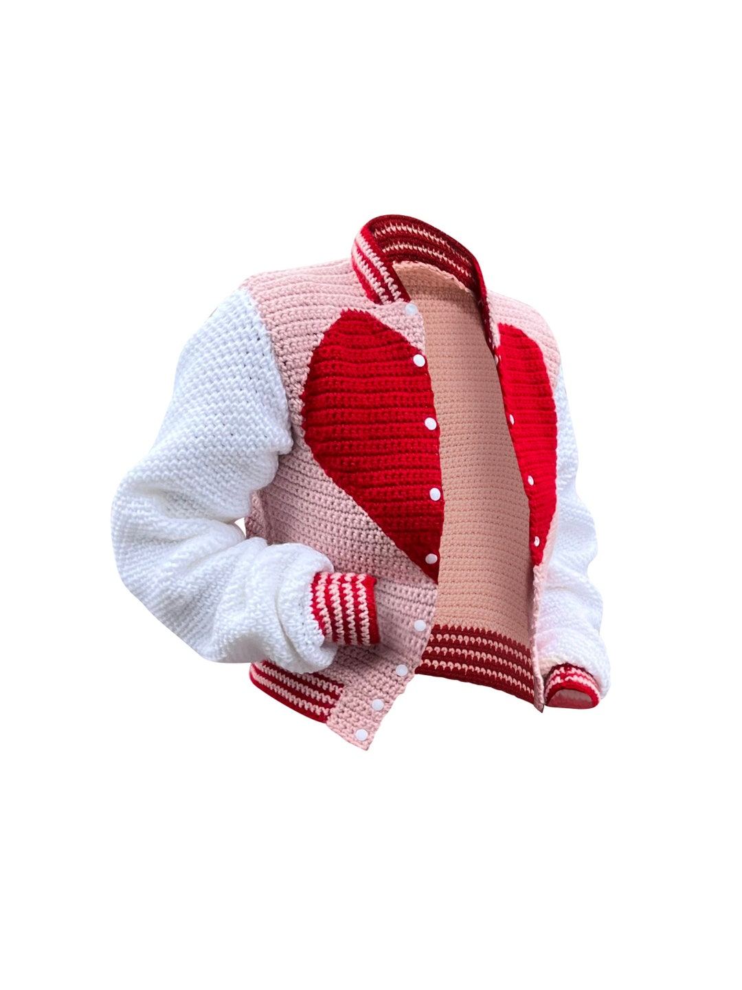 ★RONRON★[SET] HEART CROCHET PATTERN FLEECE JACKET & SHORTS SET] HEART CROCHET PATTERN FLEECE JACKET & SHORTS - RONRON 론론