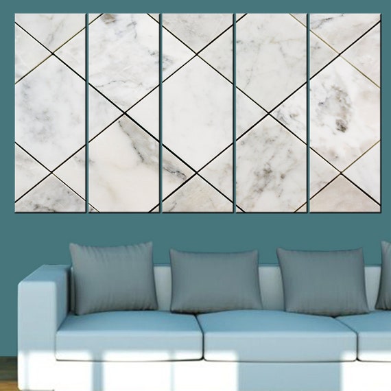 Geometric Marble Luxury Wall Art Marble Wall Art Marble Etsy