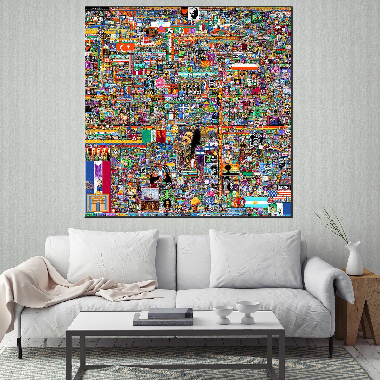 R/place reddit 2022 Final Image Canvas Reddit Wall Art Etsy