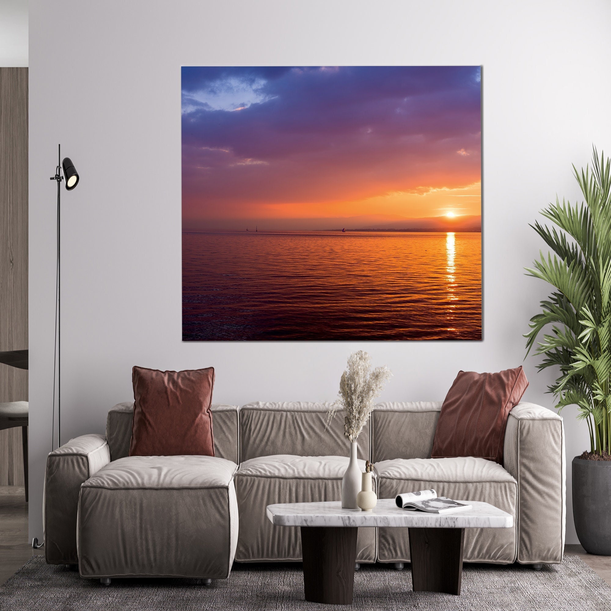 Scenic Panoramic PhotographyLong Narrow Wall Art Horizontal, Peaceful