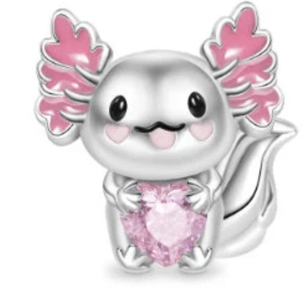 Charm Anhänger  kompatibel für Pandora 925 Sterling Silber Axolotl