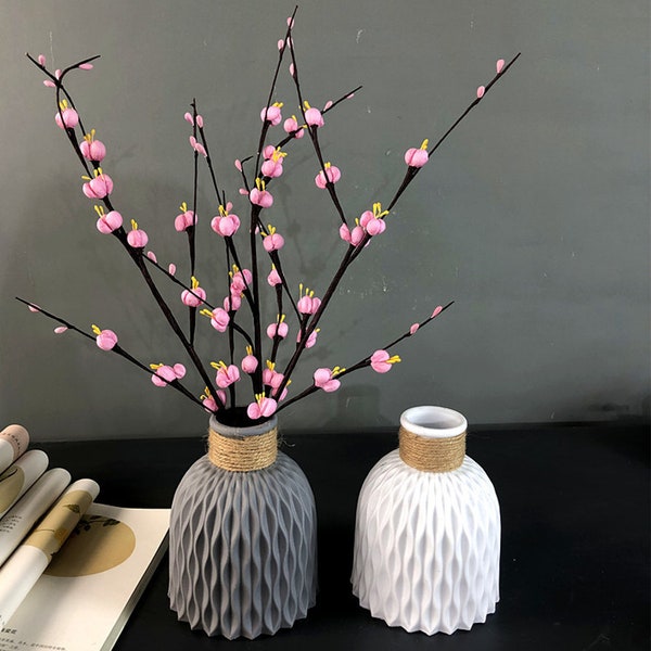 Vase pour fleurs séchées Superbe style nordique Imitation Céramique Plastique Fleur Vase / Scandinave