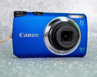 Canon Powershot A3300 IS - Appareil photo numérique 2000 ans - 16 MP - Bleu - Testé / Fonctionne