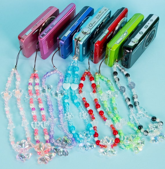 Y2K Beaded Phone Charm, Handmade Camera Strap, Bag Accessory - Etsy