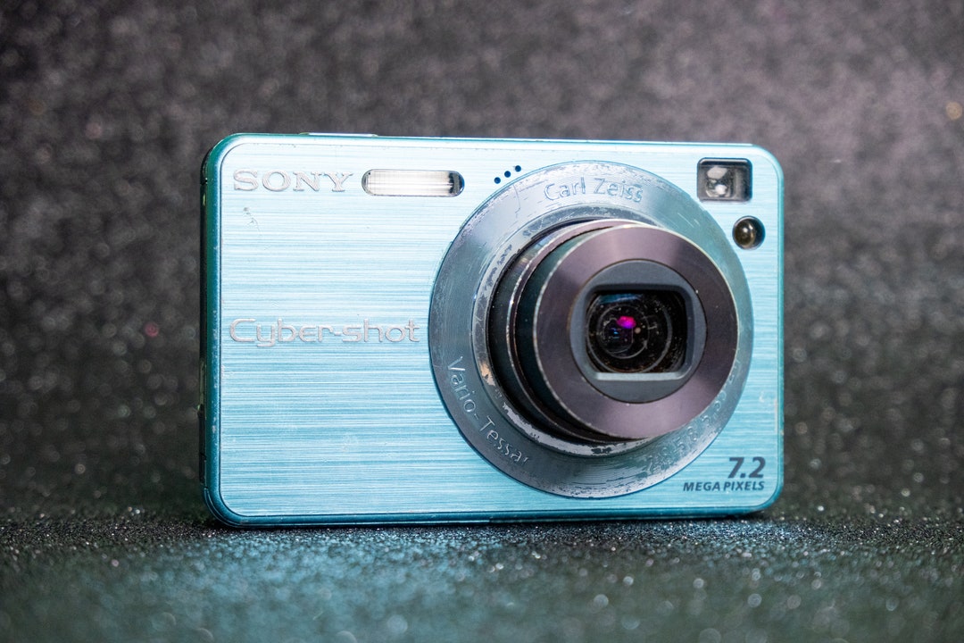 Sony Cybershot DSCW120 Y2k Digicam 7.2 Mp Blue Etsy