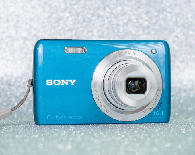 Featured listing image: Sony Cybershot DSC-W670 - Y2k Digicam CCD - 16.1 mp - Blue - Fully Working - Charger & Gift Included - Express Shipping