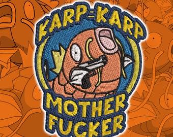 Anime Embroidery Design Videogame Karp-Karp Fish Monster