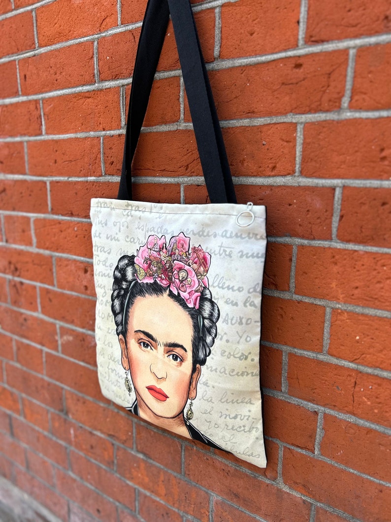 Frida Kahlo Self Portrait Shoulder Tote Bag Iconic Frida Etsy