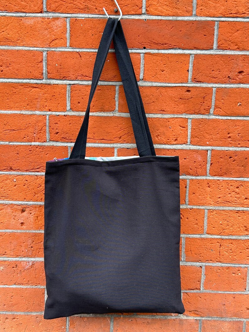 Cat Zip Tote Bag, Pop Art Shopper Bag, Printed Fabric Tote Bag, Cat