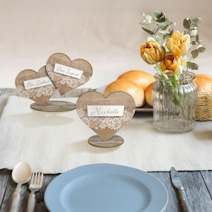 Tischkärtchen Namensschilder Hochzeit - Ja ich will