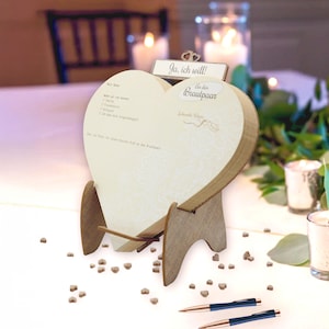 Cartes de coeur de mariage de livre d'or - Oui, je veux - peuvent être personnalisées vous-même