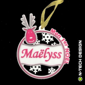 Customizable Christmas bauble 1st Christmas Style