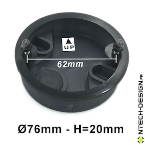 076-20 Soporte reforzado con accesorios para aplique/lámpara/farol INSPEKTOR (Ø76mm - H=20mm)