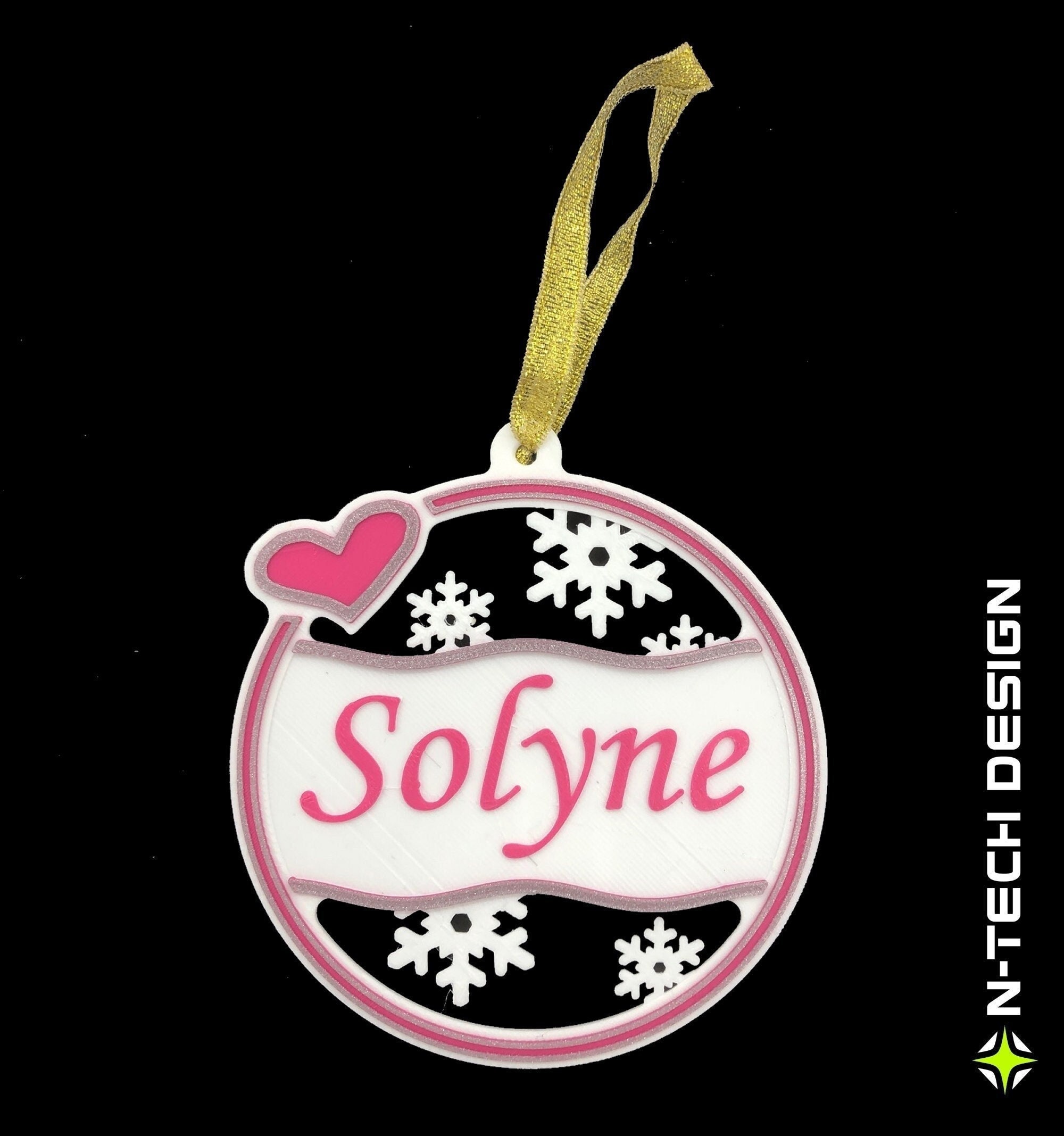 Boule de Noël Personnalisable Style Coeur