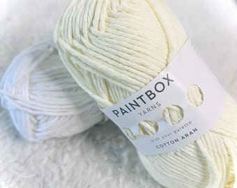 PAINTBOX 100% Cotton Aran Worsted Weight Crochet Amigurumi Yarn Soft Smooth Itch Free  Newborn Knitting Baby Safe Wool 50g 63 Various Colors