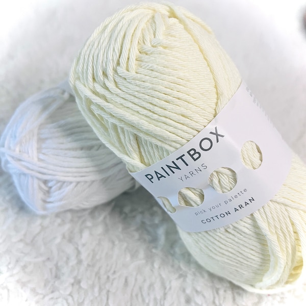 BOÎTE DE PEINTURE 100% coton Aran peignée, poids au crochet, fil amigurumi, doux et lisse, sans démangeaisons, nouveau-né à tricoter, laine sans danger pour bébé, 50 g, 63 couleurs