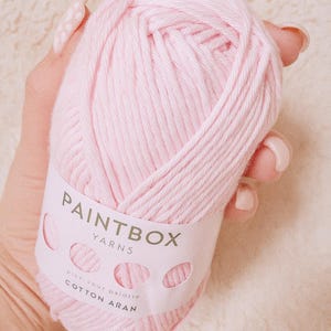 Paintbox 100% Cotton Aran Yarn 50g – Worsted Weight Cotton Yarn for Knitting and Crochet image 5