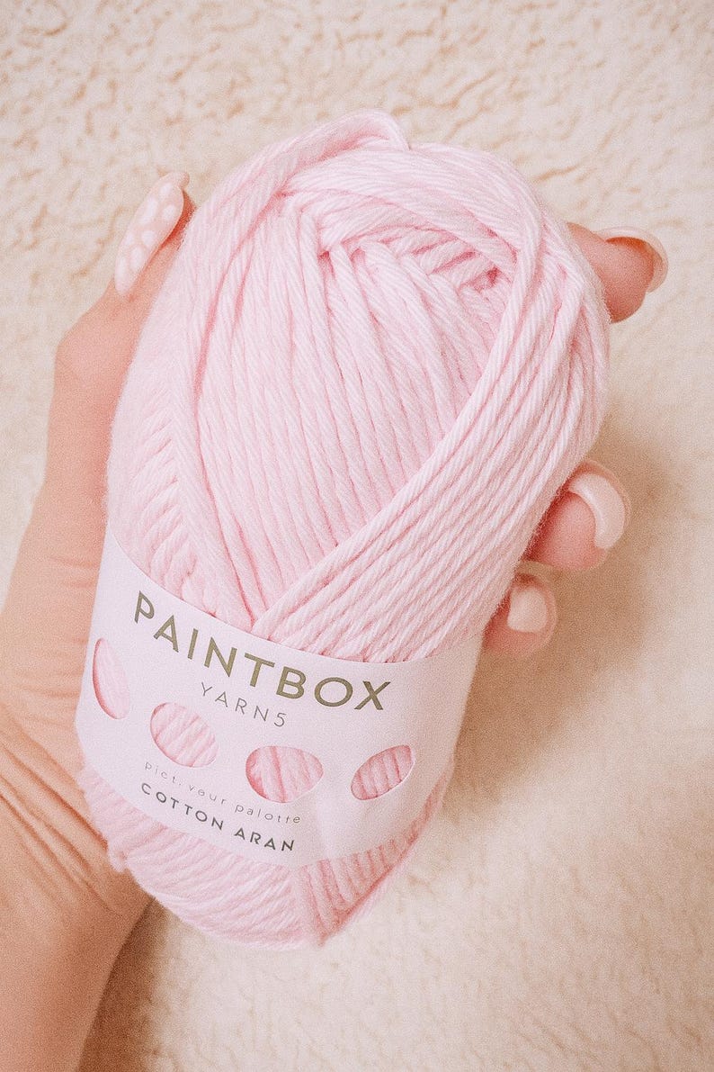 Paintbox 100% Cotton Aran Yarn 50g – Worsted Weight Cotton Yarn for Knitting and Crochet image 5