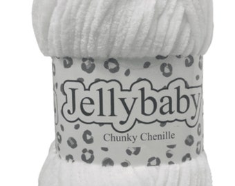 Filato per maglieria e uncinetto Cygnet JellyBaby Chenille Super Chunky Soft Bulky 100g Peluche Lussuoso Premium Caldo e accogliente BabySafe Neonato Bambino Lana