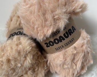 Yarnsmiths Zooaura Filato per animali giocattolo super spesso e soffice, adorabile e soffice, filato per amigurumi, per lavori a maglia, uncinetto, lana spessa e voluminosa, filato peloso per tutti i giorni