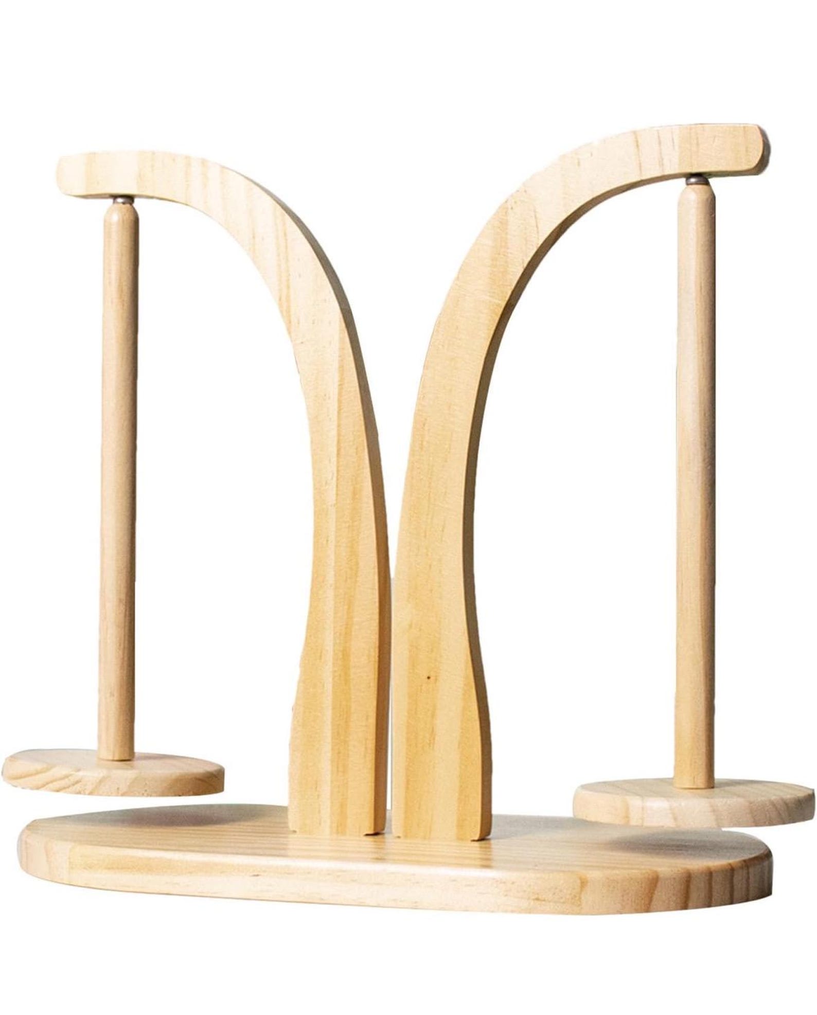 Knitting Rack Yarn Holder for Knitting and Crocheting Rotating Magnetic Wooden Beech ...