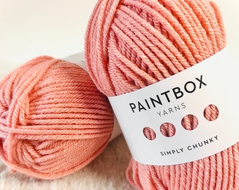 Paintbox 100g Simply Chunky Bulky Supersoft Yarn Acrylic Smooth Baby Safe Newborn Knitting Crochet Wool Itch Free Machine Knitting Yarn