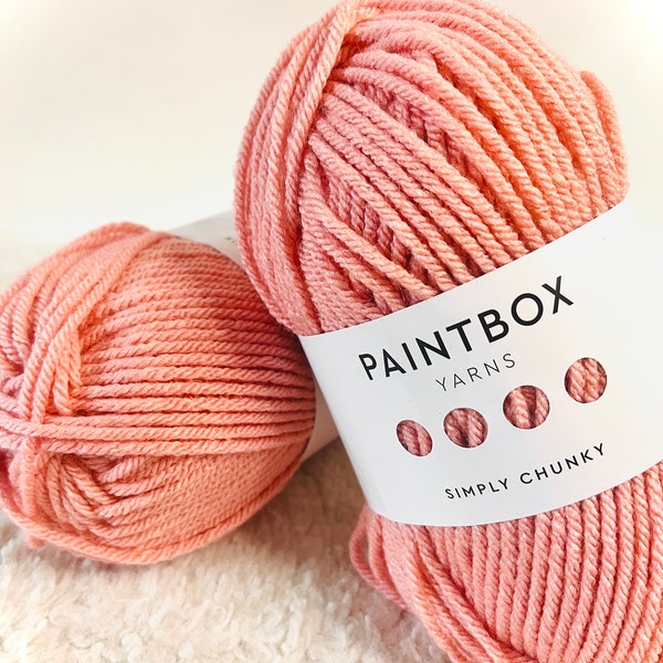 Paintbox 100g Simply Chunky Bulky Supersoft Yarn Acrylic Smooth Baby Safe Newborn Knitting Crochet Wool Itch Free Machine Knitting Yarn