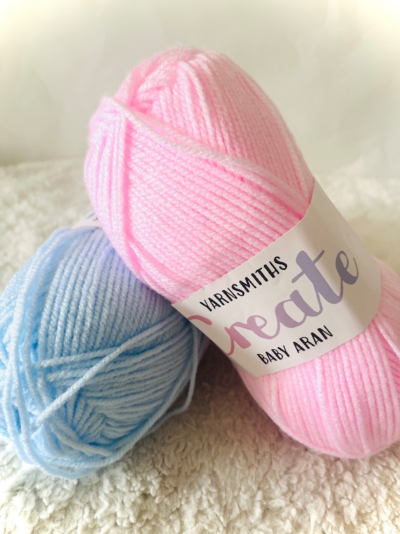 Yarnsmiths Create Baby Aran Worsted Weight Supersoft Newborn 50g Thick Acrylic Knitting Crochet Baby Safe Itch Free Non Pilling Wool Etsy Canada