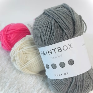 PAINTBOX Baby DK double knitting Supersoft Baby Safe Wool Newborn Knitting Soft Cosy Delicate Yarn 55% Nylon 45 Acrylic 25 colours 50g