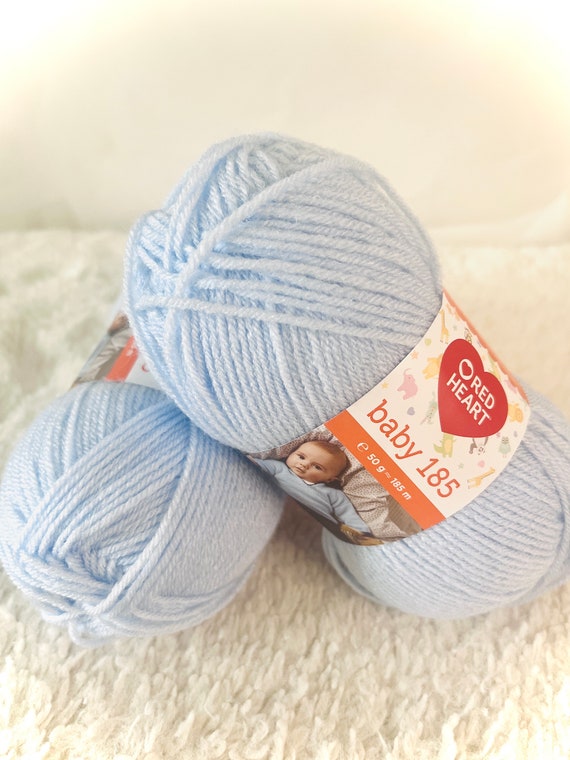 Red Heart Baby 185 Acrylic Wool Double Knitting 50g Weight Supersoft Anti Pilling Baby Safe Yarn Special Premium Various Colors Etsy Israel