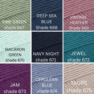 Paintbox 100% Cotton Aran Yarn 50g – Worsted Weight Cotton Yarn for Knitting and Crochet image 12